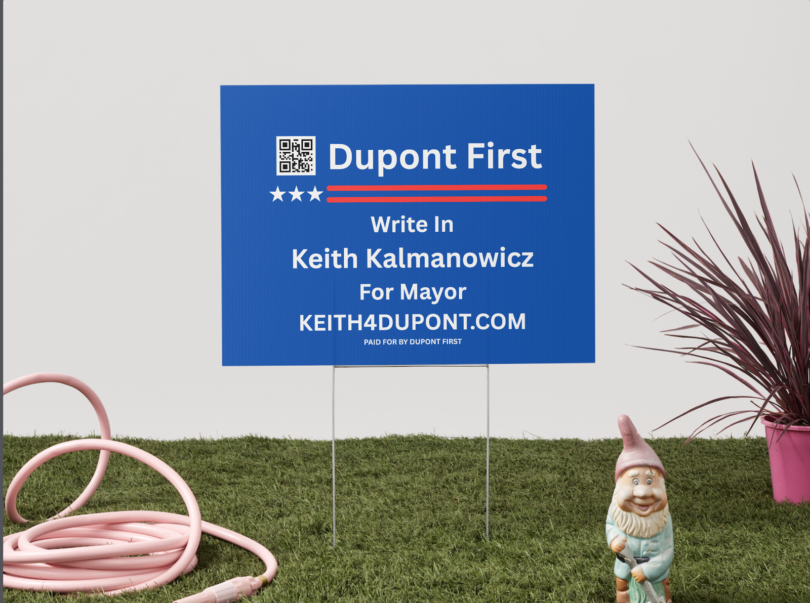 Dupont First – Write In Keith Kalmanowicz Yard Sign - Image 3